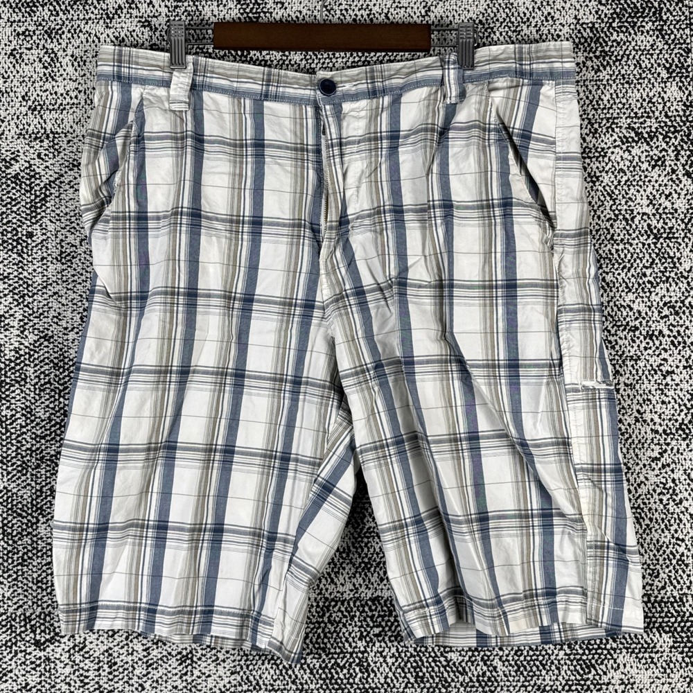 Kirra Cargo Shorts Mens 40W (Actual‎ 39 Waist) Plaid High Rise